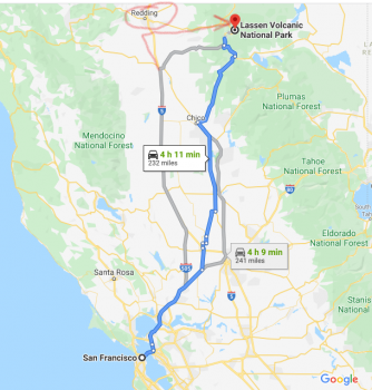 How to get to Lassen Volcanic National Park from San Francisco